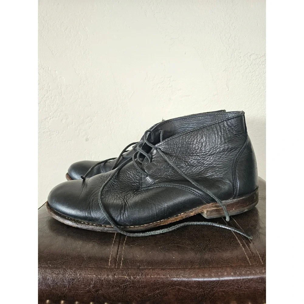 Vintage Shoe Company Black Leather Chucca Streetwear Smart Casual Boots sz 12M‎